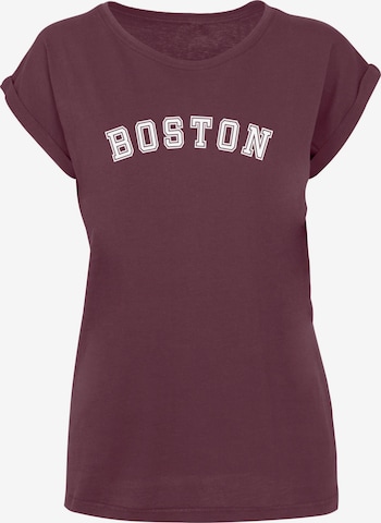 Merchcode T-Shirt 'Boston X' in Rot: predná strana