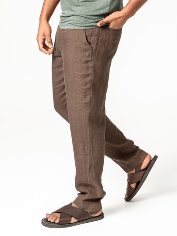 Living Crafts Regular Pants 'AYKE' in Brown