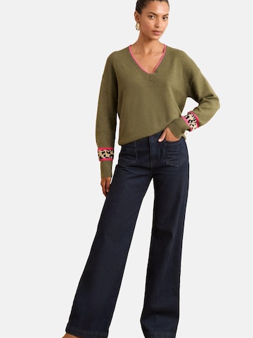 love & rosesPulover - zelena boja: prednji dio