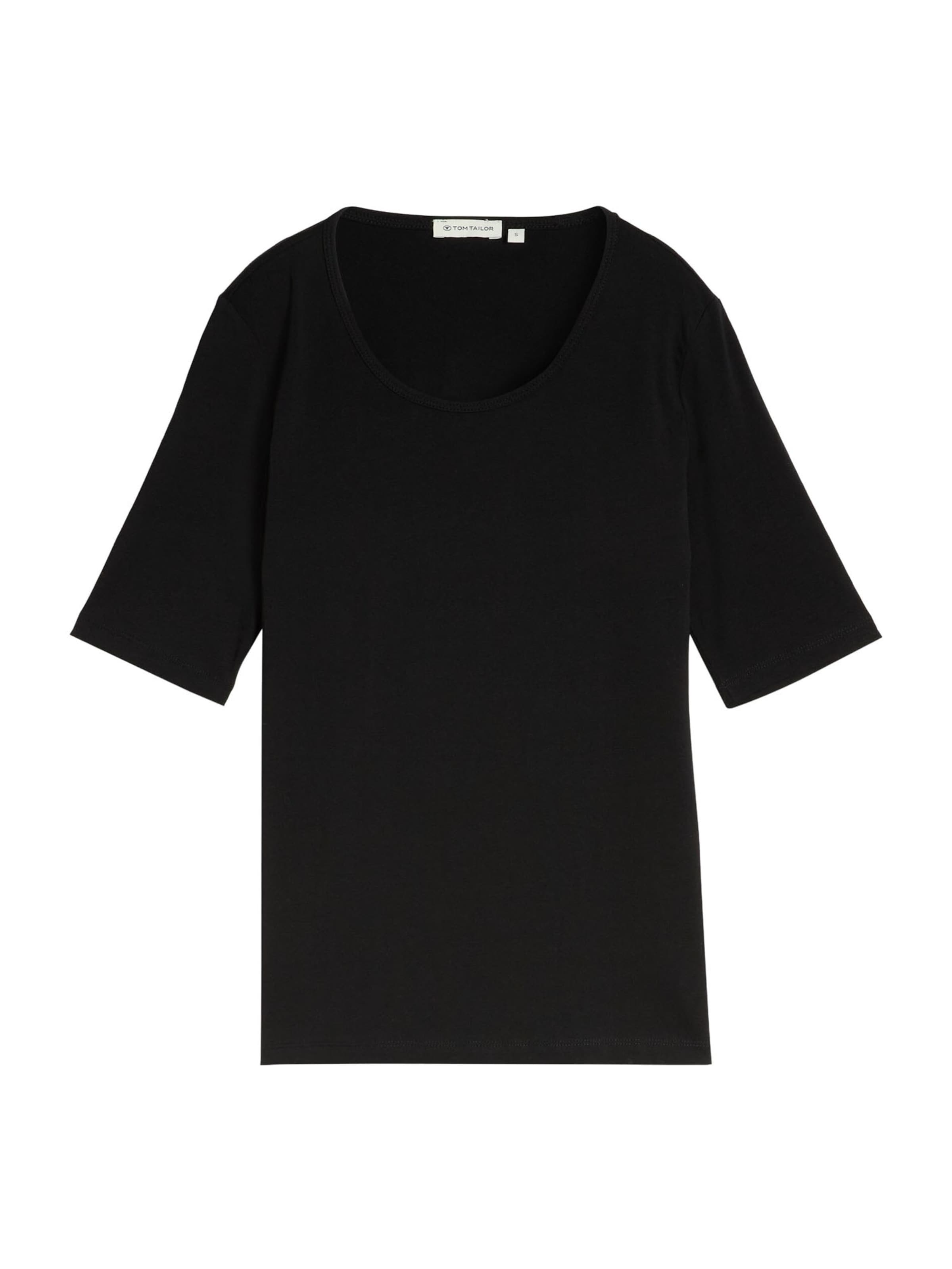TOM TAILOR T-Shirt in Schwarz: Vorderseite