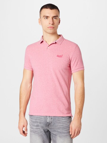 Superdry Poloshirt 'CLASSIC' in Pink: predná strana