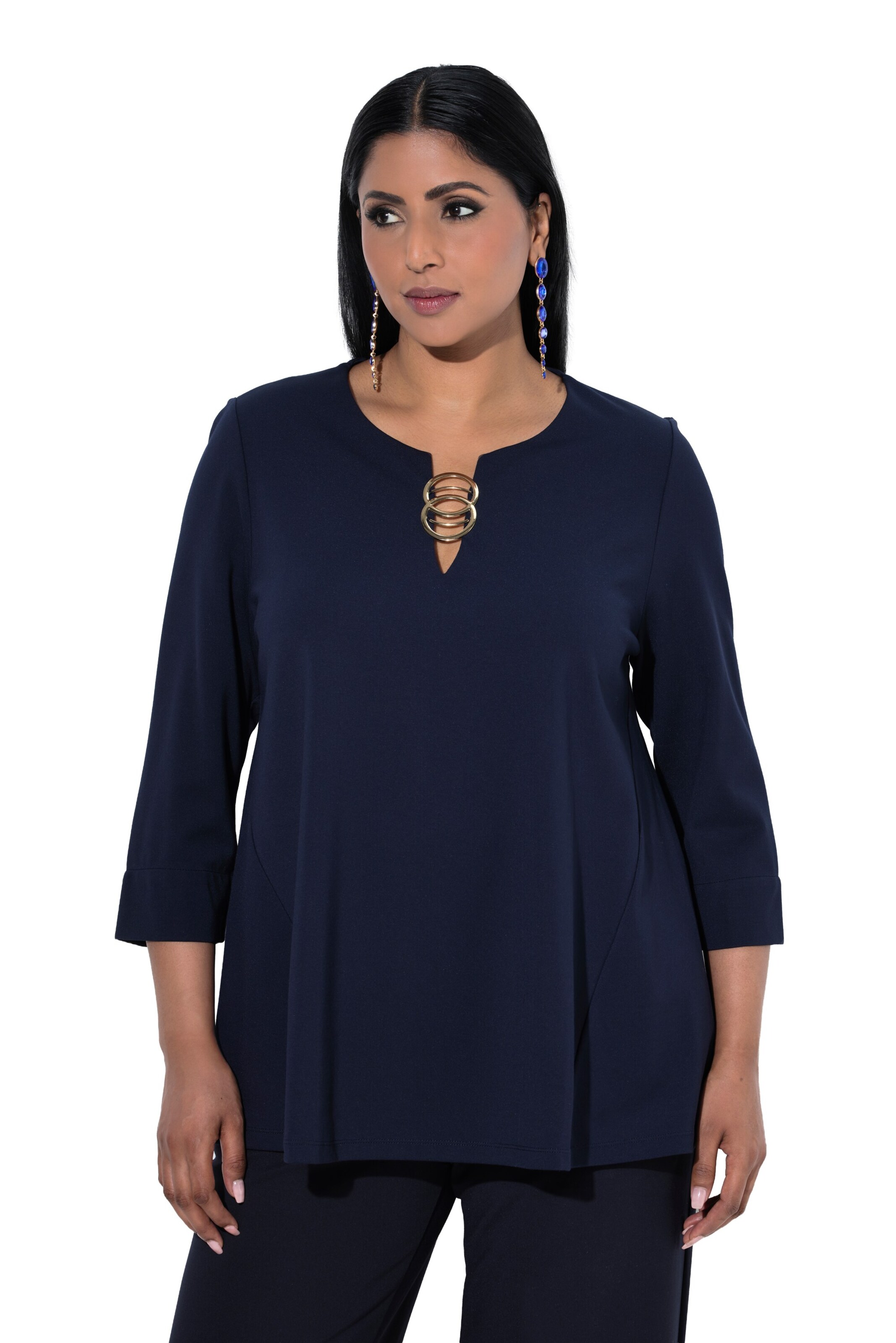 Ulla Popken Shirt in Blauw: voorkant
