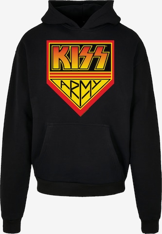 Sweat-shirt 'Kiss Rock Band Army' F4NT4STIC en noir : devant