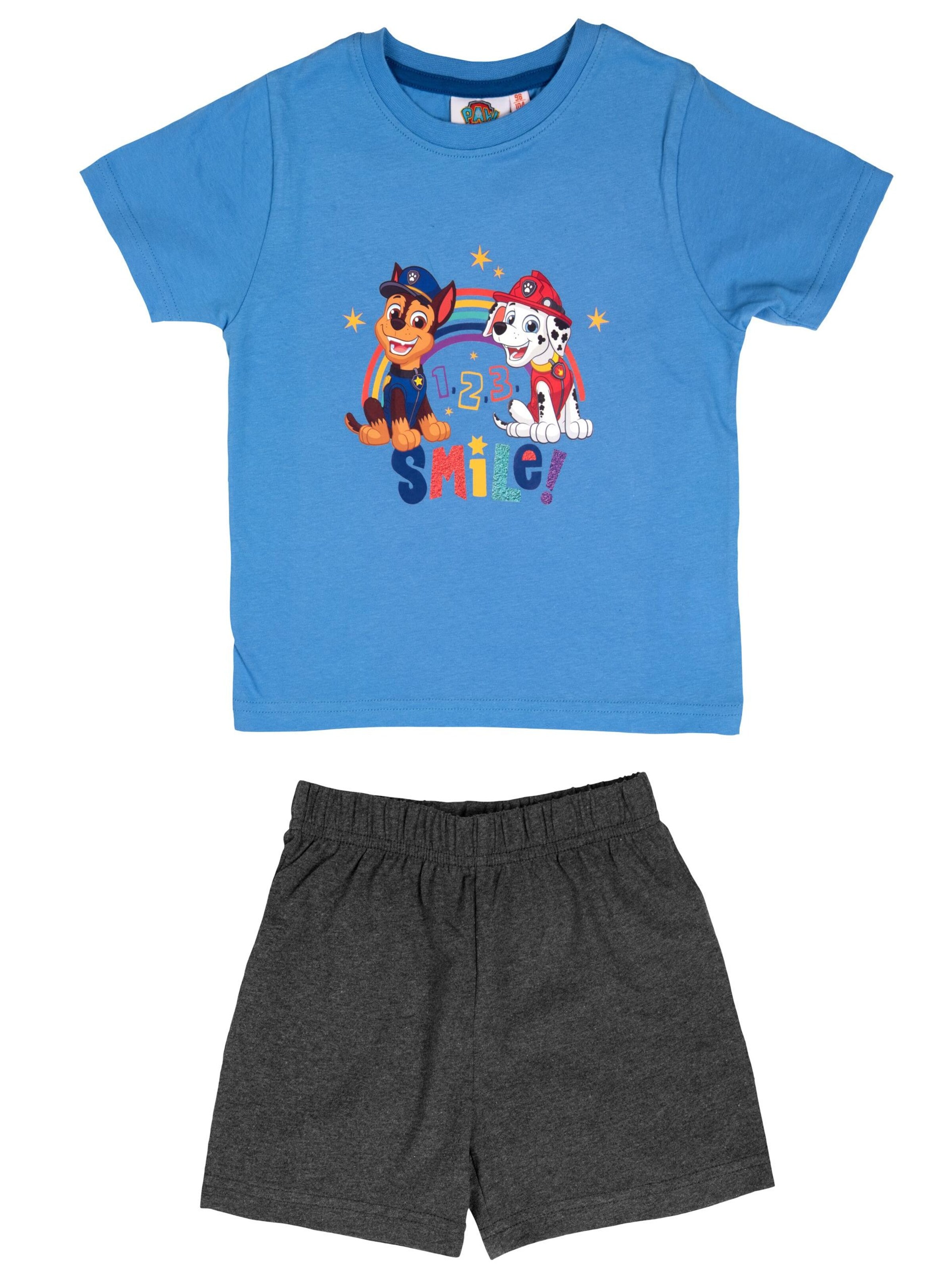 Paw Patrol Schlafanzug '1,2,3, Smile'‌‌‌ in Mischfarben: Vorderseite