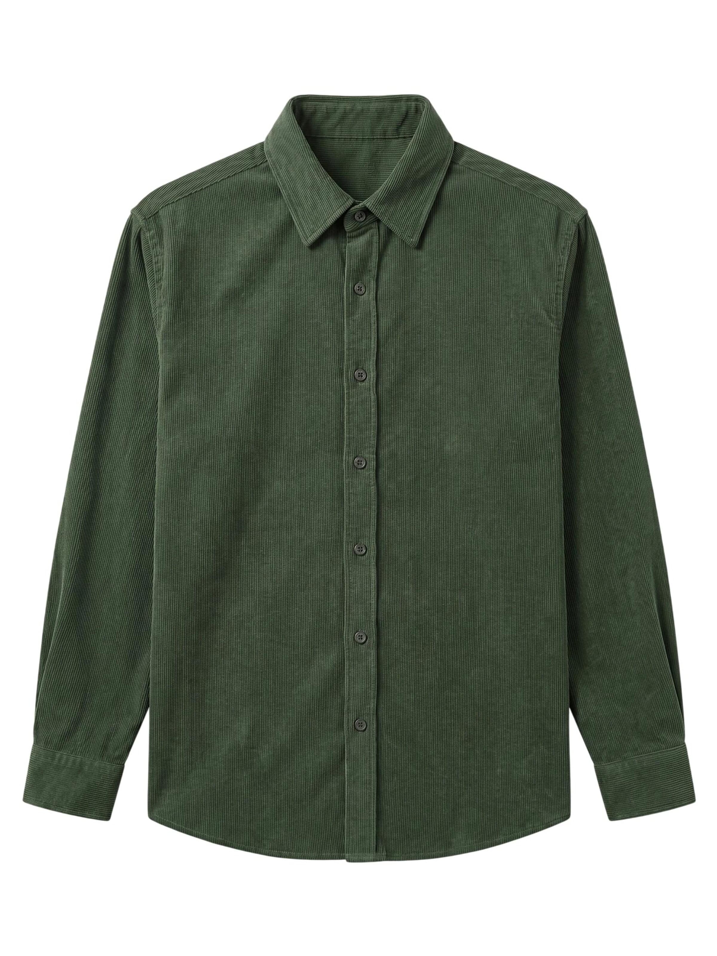 Kleidermafia Comfort fit Button Up Shirt in Green: front