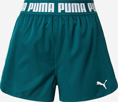 PUMA Sportsbukse i smaragd / hvit, Produktvisning