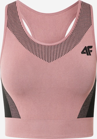 4F Bralette Sports Bra in Pink: front
