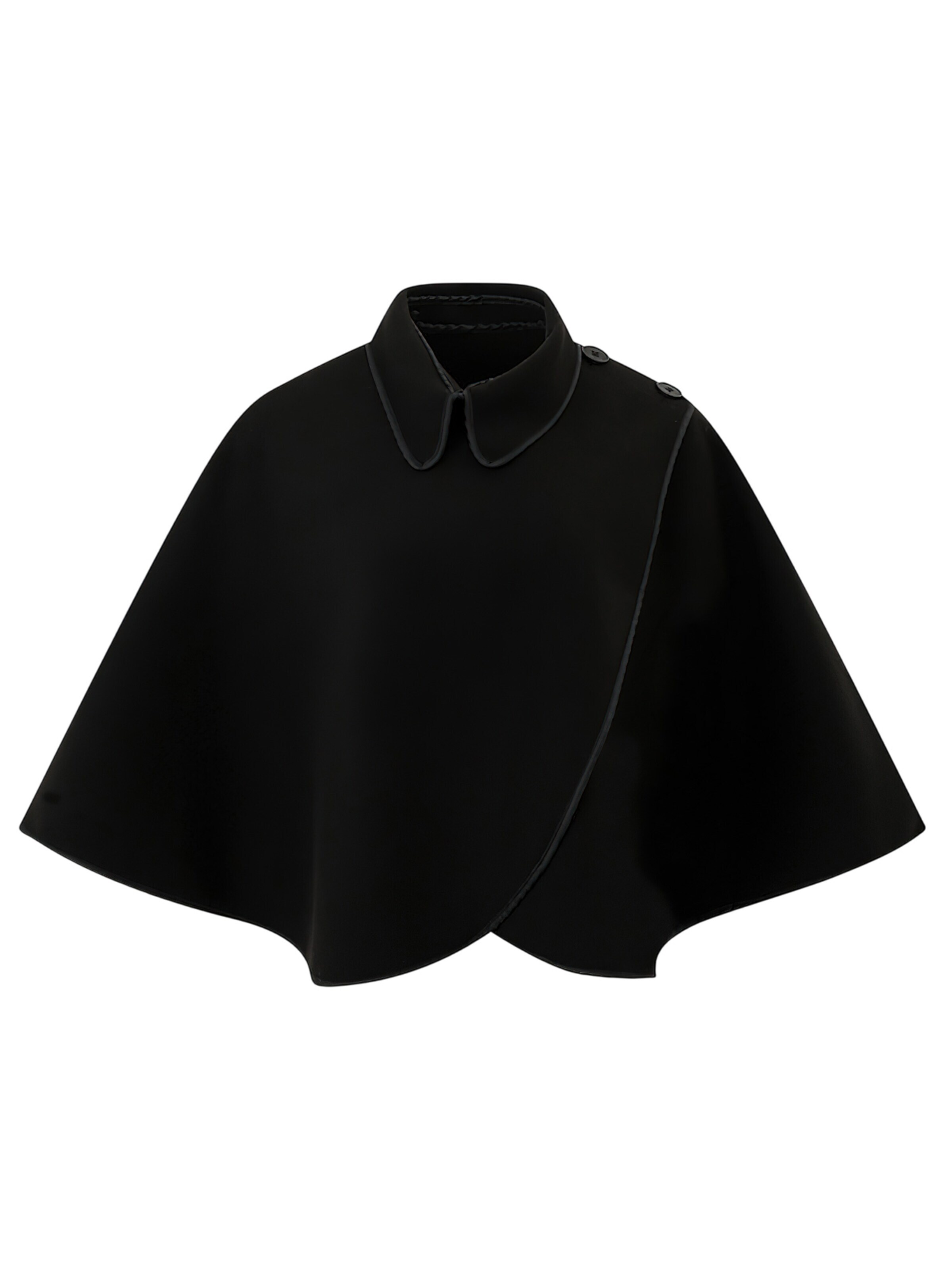 Magicshe Cape 'Elegantes Winter Cape' in Black: front