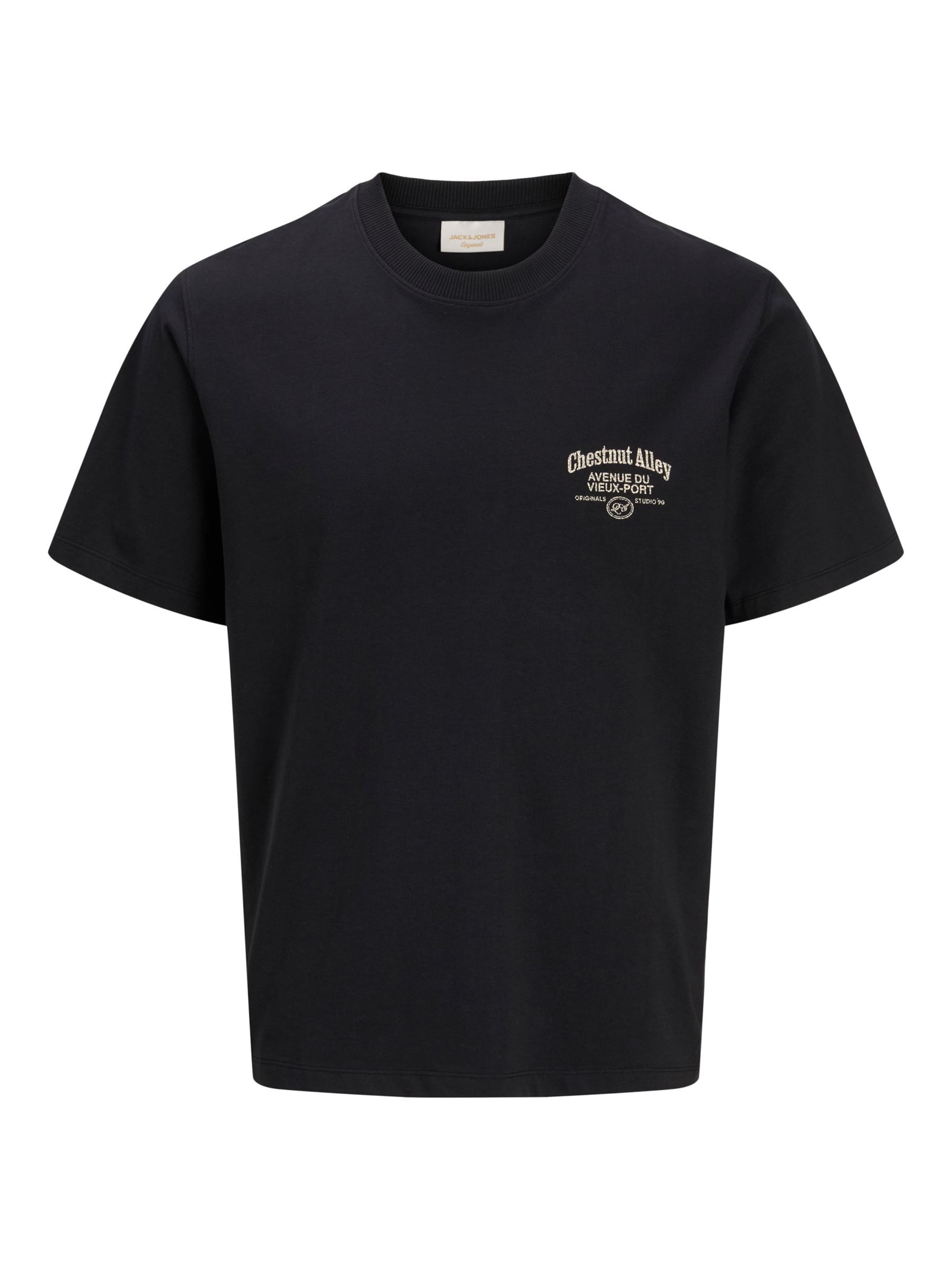 JACK & JONES - Camiseta en negro: frente