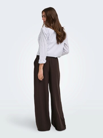 ONLY Wide leg Broek 'ONLEMMIA' in Bruin