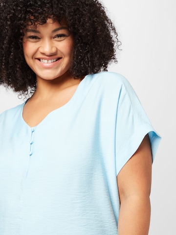 Camicia da donna di Fransa Curve in blu