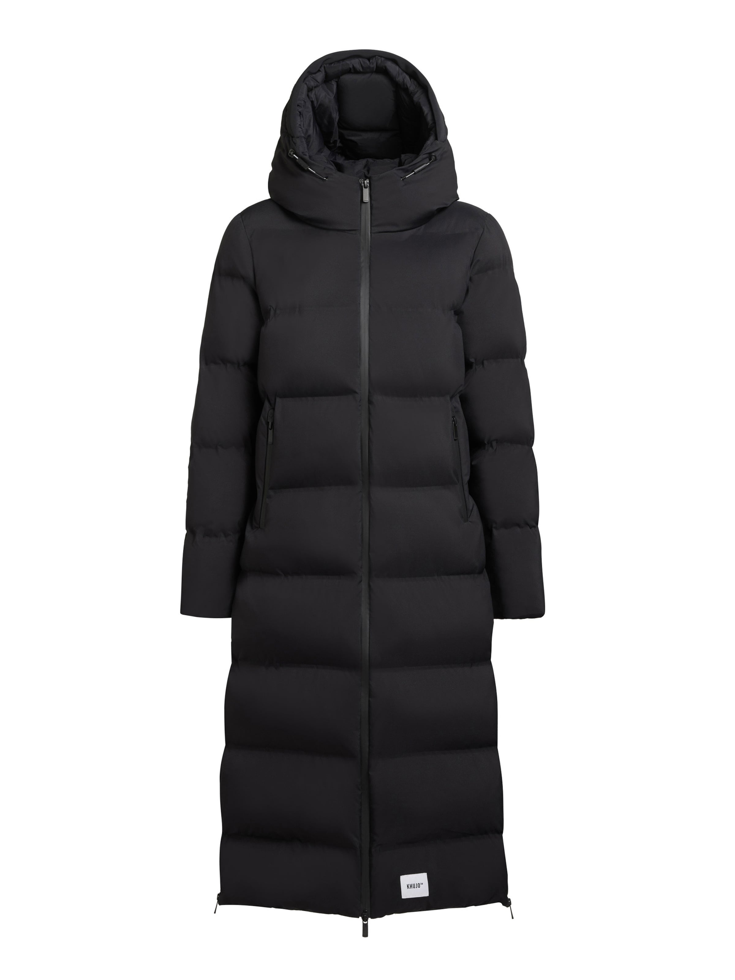 Manteau d’hiver 'Larea3' khujo en noir : devant