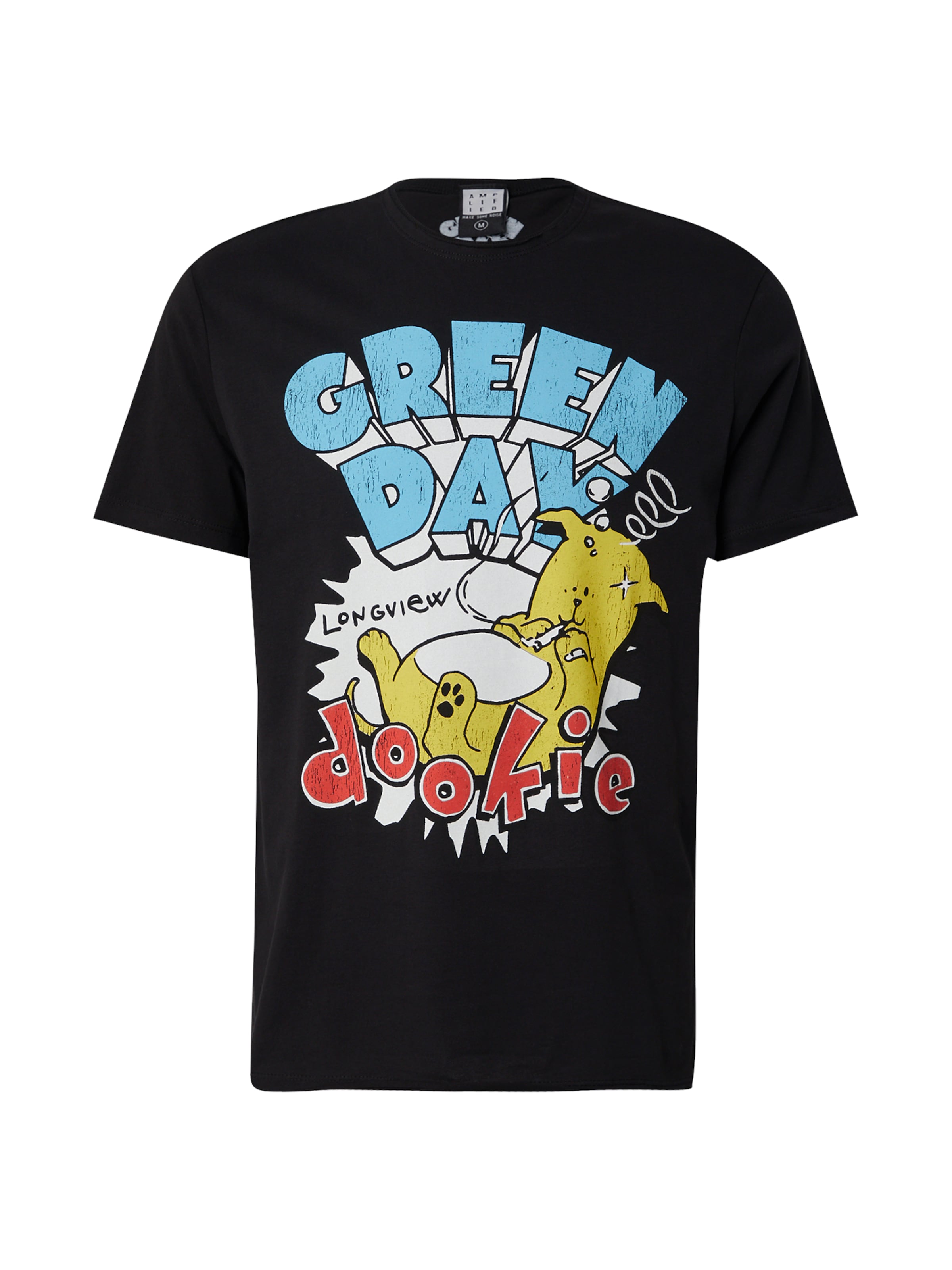 AMPLIFIED - Camisa 'GREENDAY DOOKIE LONGVIEW' em preto: frente