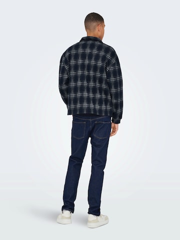 mėlyna Only & Sons Patogus modelis Marškiniai 'ONSHENDON'