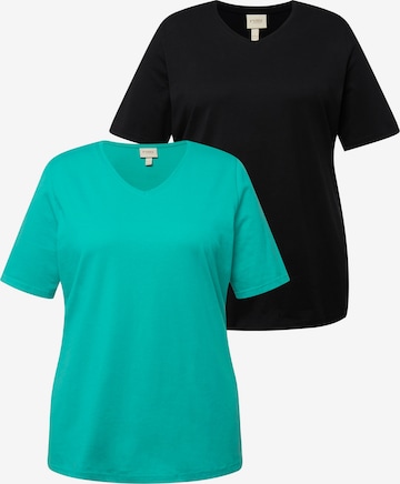 Ulla Popken Shirt in Blauw: voorkant