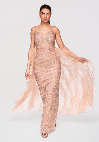 Ombre Evening dress in Beige