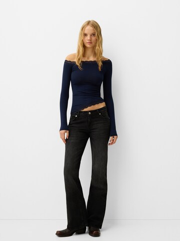 Bershka Majica | modra barva