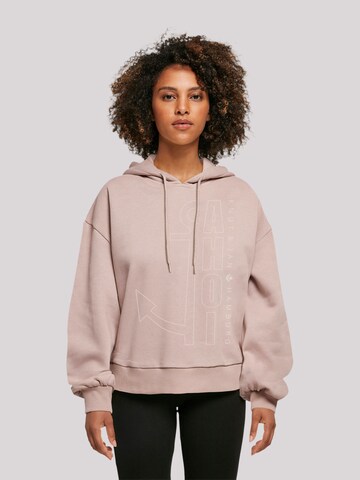 Sweat-shirt 'Ahoi Anker Outlines Knut & Jan Hamburg' F4NT4STIC en rose : devant