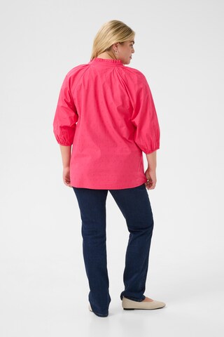 KAFFE CURVE Blouse 'KCLulla' in Roze