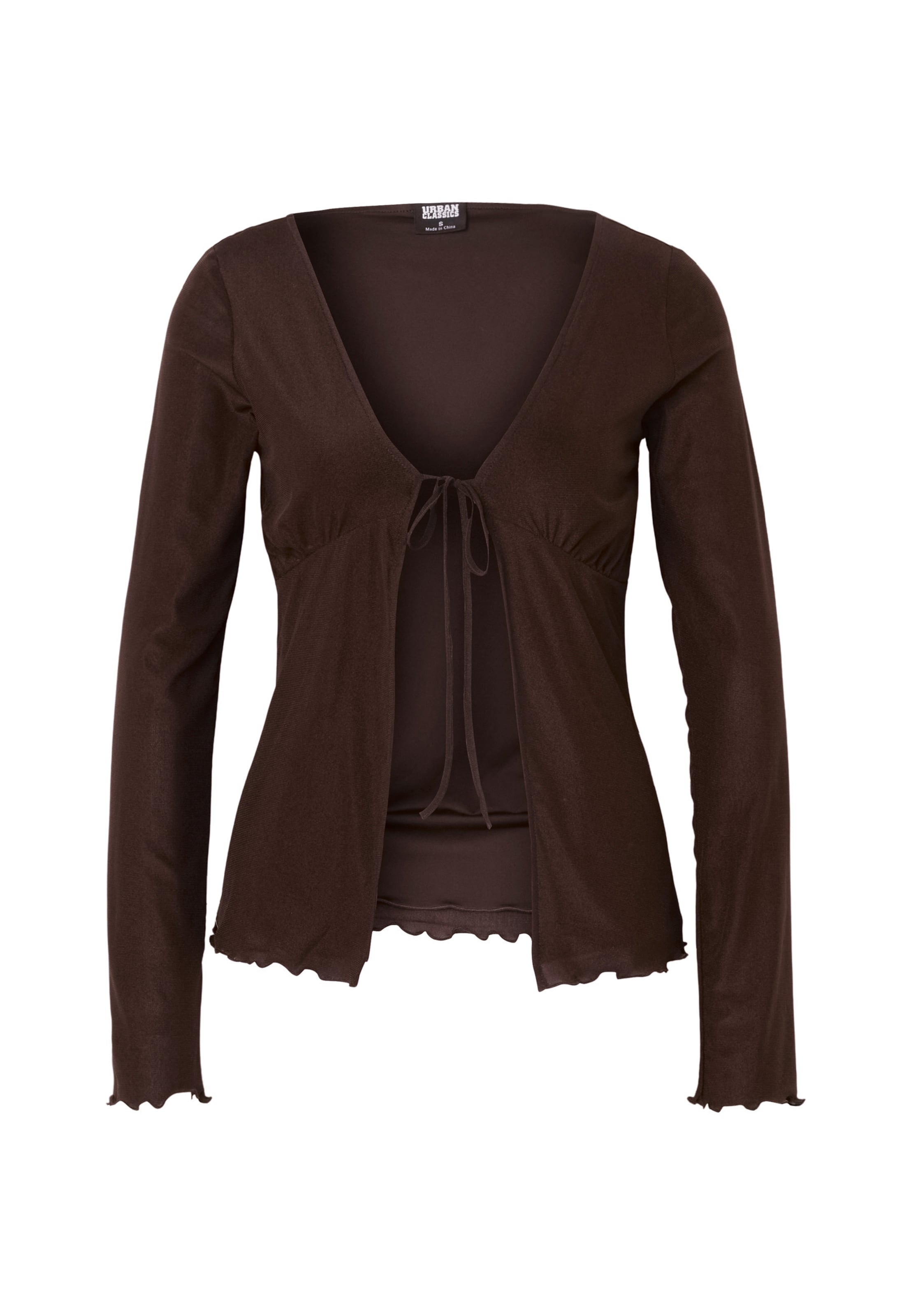 Urban Classics Gebreid vest in Bruin: voorkant