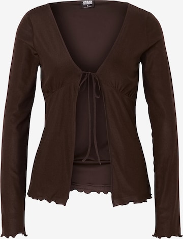 Urban Classics Gebreid vest in Bruin: voorkant