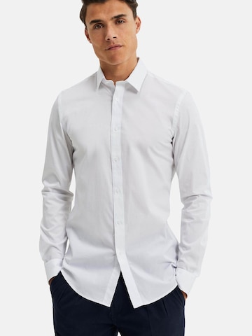 WE Fashion Slim fit Button Up Shirt in White