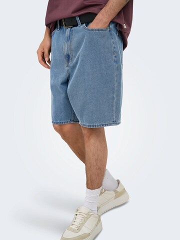 Only & Sons Loosefit Τζιν 'ONSFade' σε μπλε