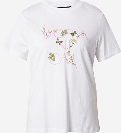 PIECES T-shirt 'MAREN' en jaune / vert / rose / blanc, Vue avec produit