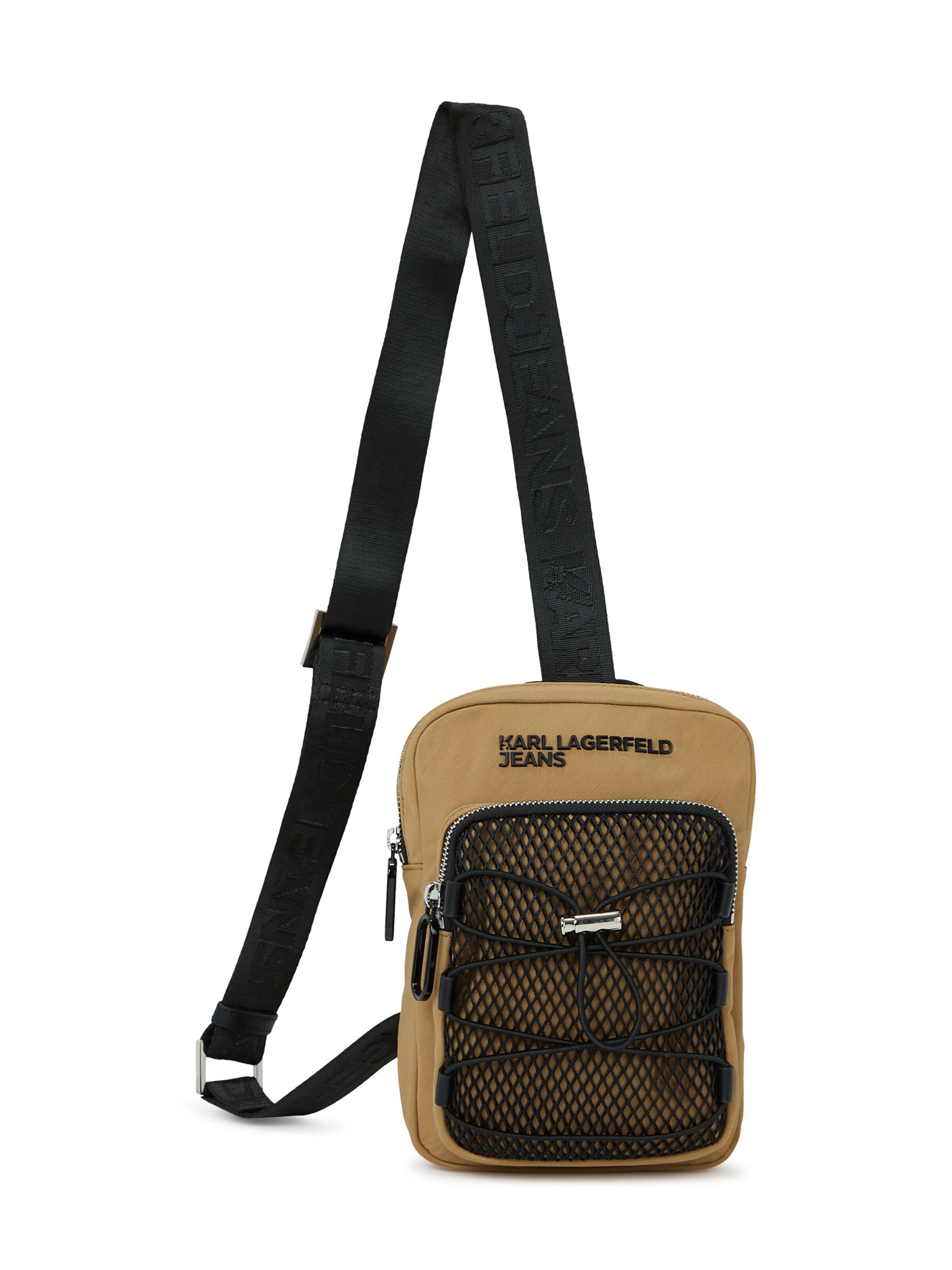 KARL LAGERFELD JEANS - Bolso de hombro en marrón: frente