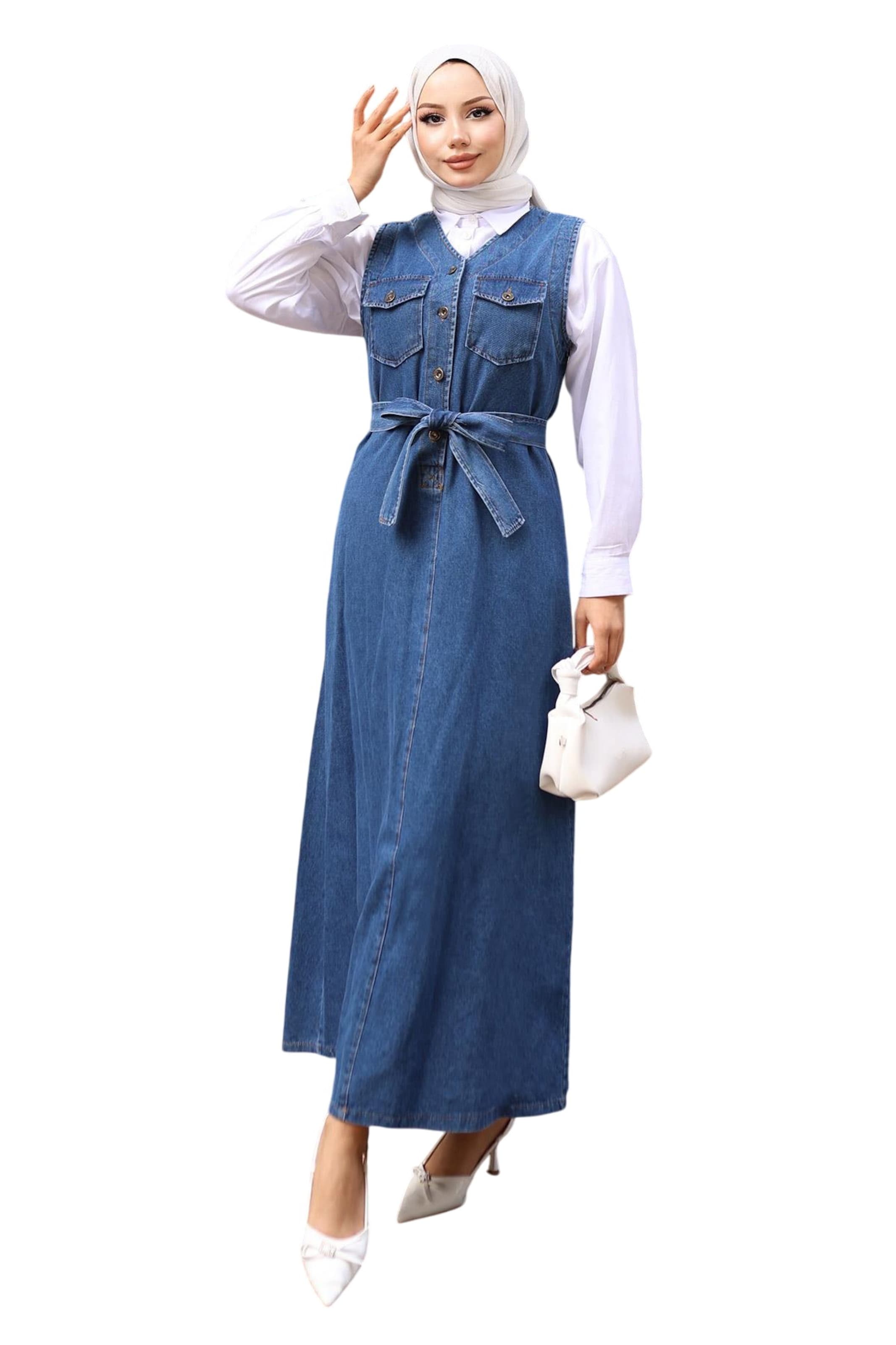 MODAMIHRAM Kleid in Blau: Vorderseite