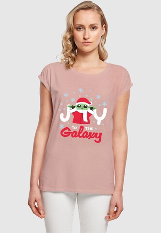 T-shirt 'The Mandalorian - Joy To The Galaxy' ABSOLUTE CULT en beige : devant