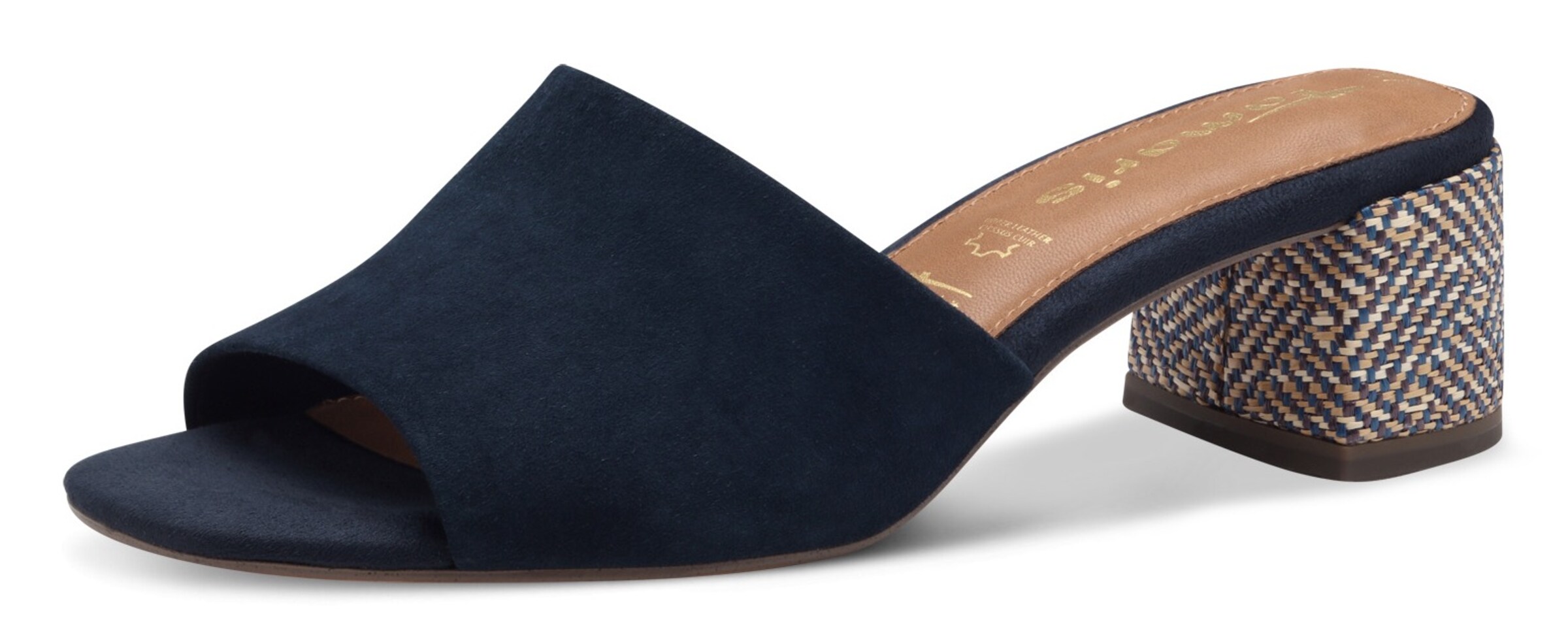 Tamaris Pantolette in Blau: Vorderseite