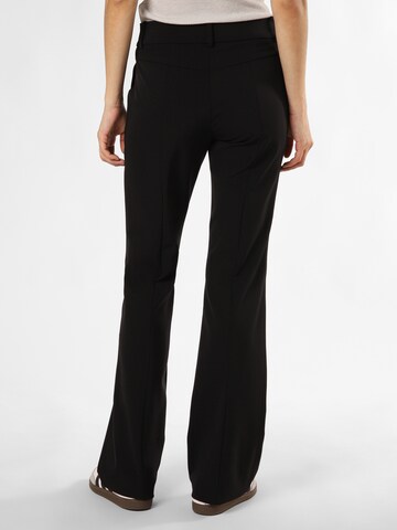 Cambio Flared Pleat-Front Pants 'Farah' in Black