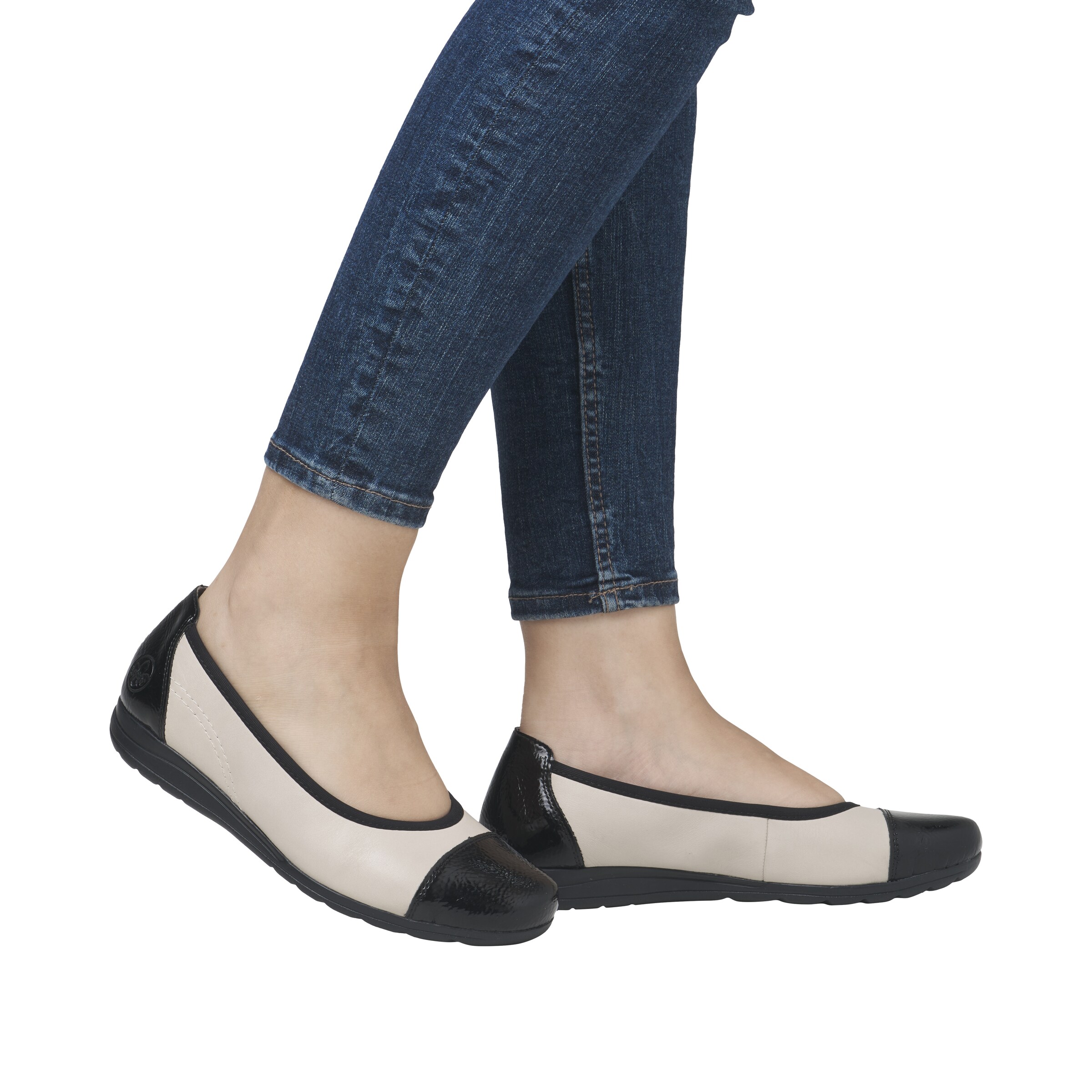 Ballerines à lanières Rieker en beige