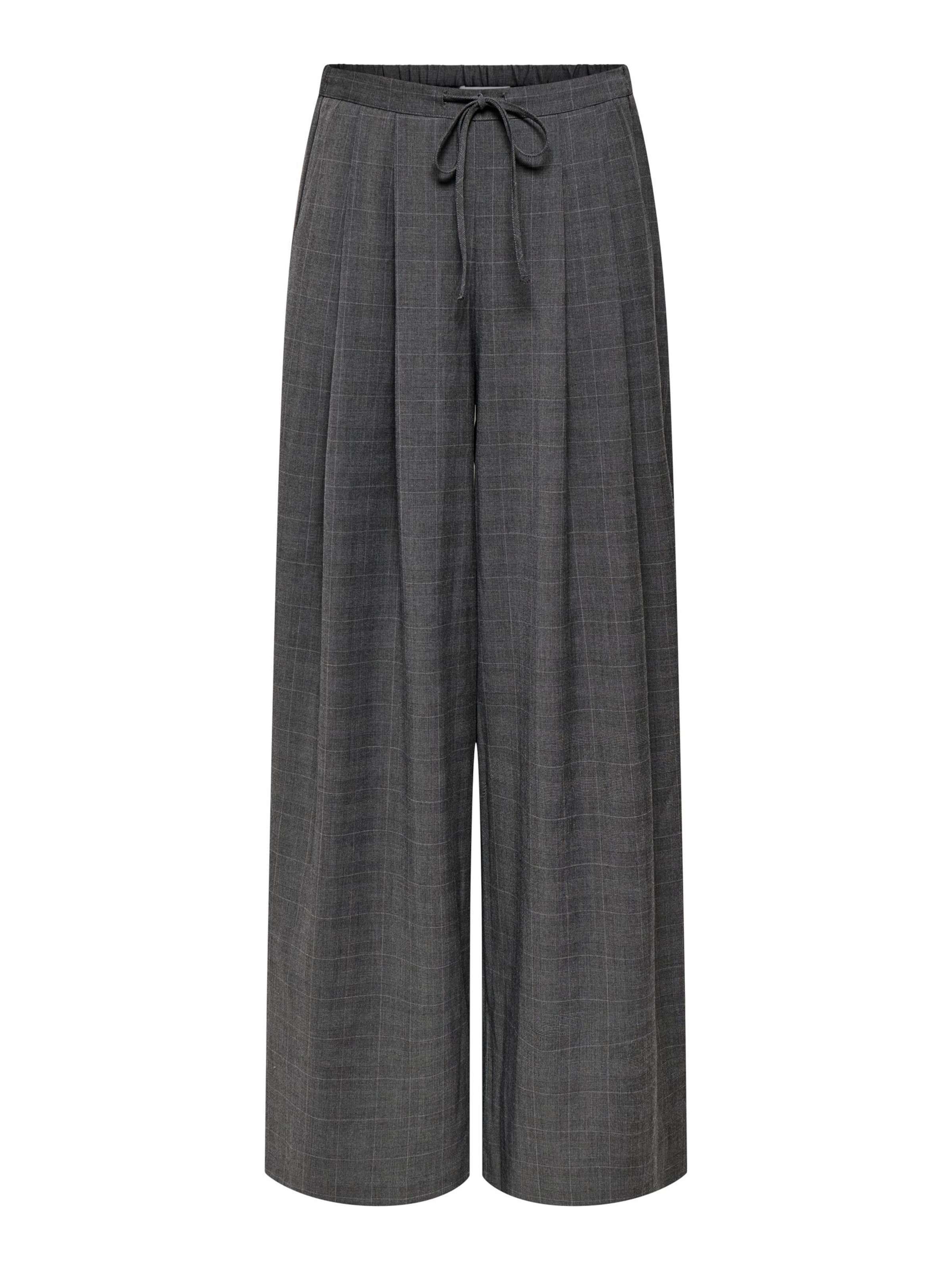 ONLY - Pierna ancha Pantalón plisado 'ONLenia' en gris: frente