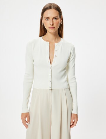 Koton Gebreid vest in Wit: voorkant