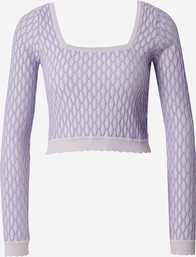 florence by mills exclusive for ABOUT YOU Pull-over 'Gleeful' en violet / blanc, Vue avec produit