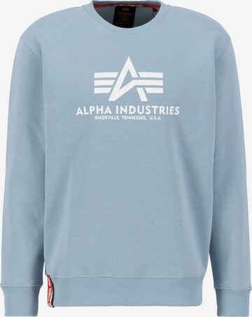 ALPHA INDUSTRIES Sweatshirt 'Basic Logo' in Blue: front