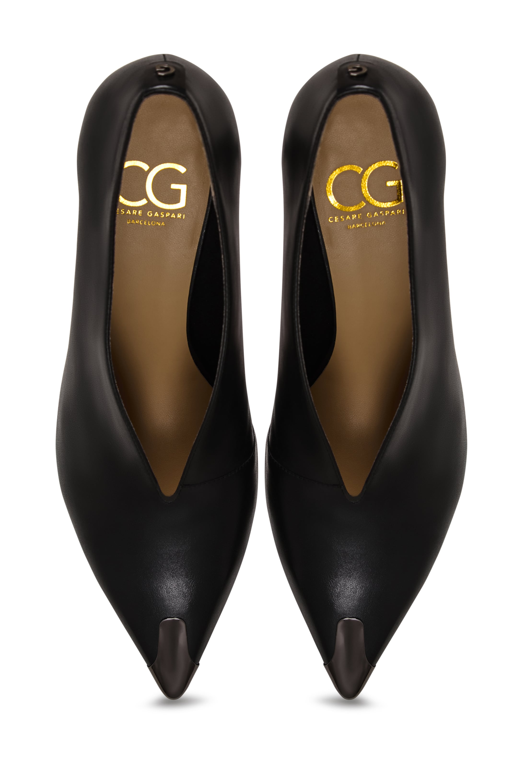 CESARE GASPARI High front pumps in Black