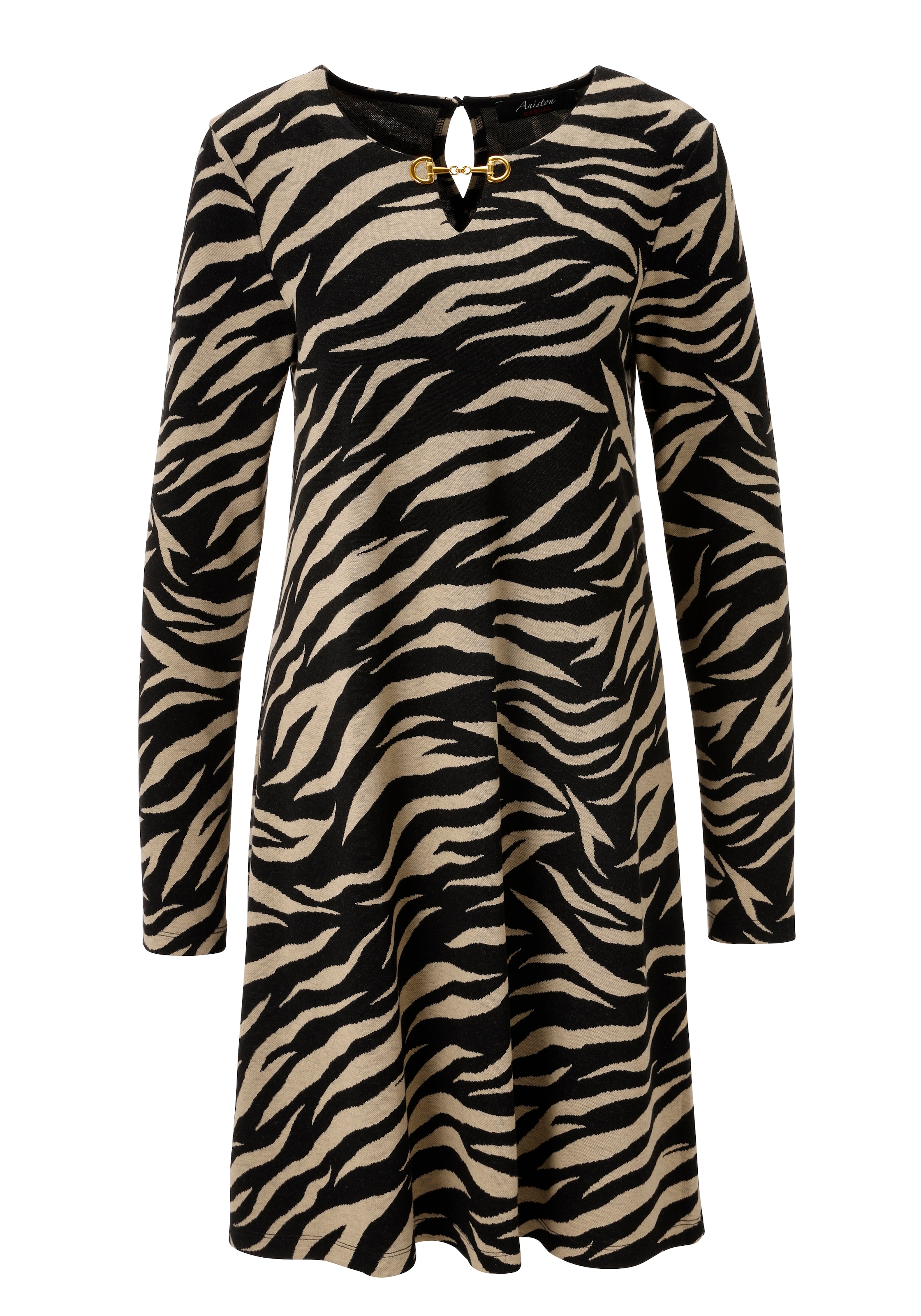 Aniston CASUAL Evening Dress in Beige: front