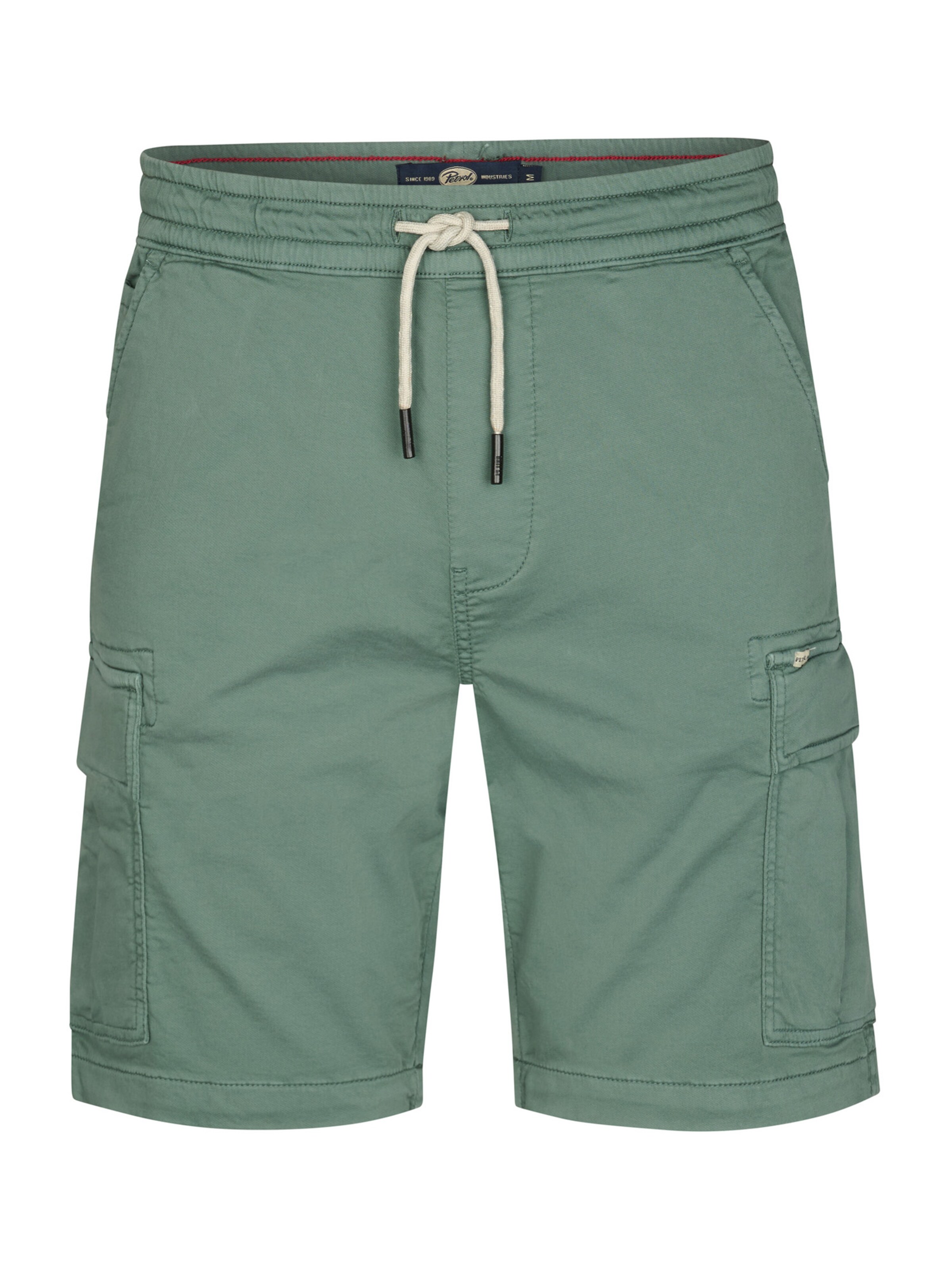 Petrol Industries - Pantalón cargo en verde: frente