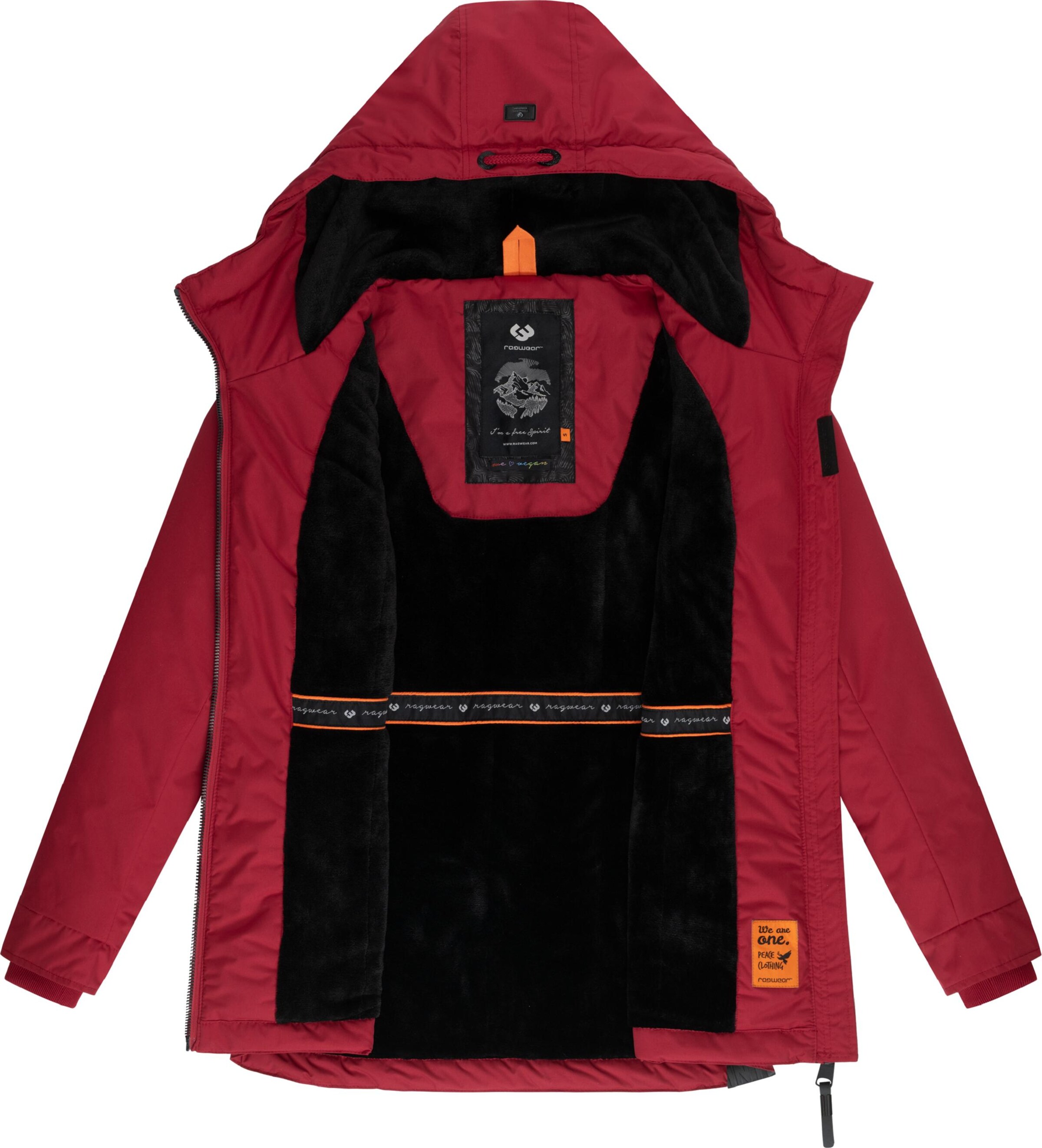 Ragwear Winterjas 'Zuzka' in Rood