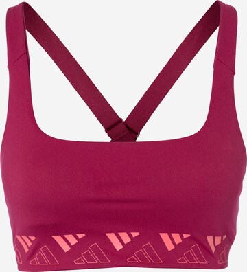 ADIDAS PERFORMANCE Bralette Sports Bra in Red: front