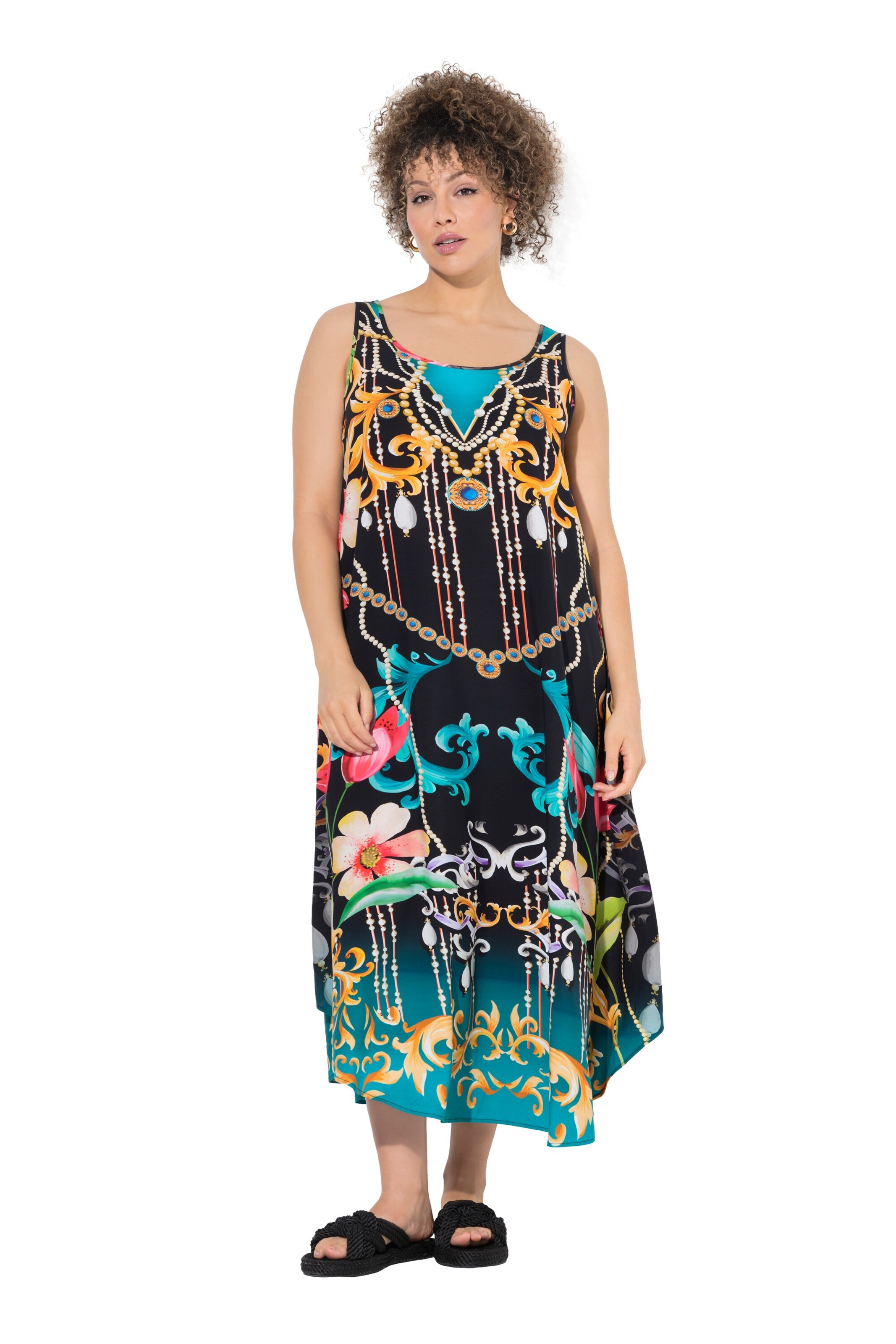 Ulla Popken Jurk in Zwart: voorkant