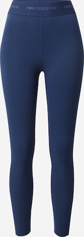 new balance Skinny Spodnie sportowe 'Sleek 25' w kolorze niebieski: przód