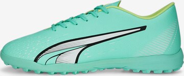 Chaussure de foot PUMA en vert : devant