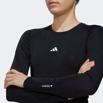 ADIDAS PERFORMANCE - Camisa funcionais 'Techfit ' em preto