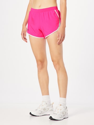 UNDER ARMOUR - Skinny Calças de desporto 'Fly By 2.0' em rosa: frente