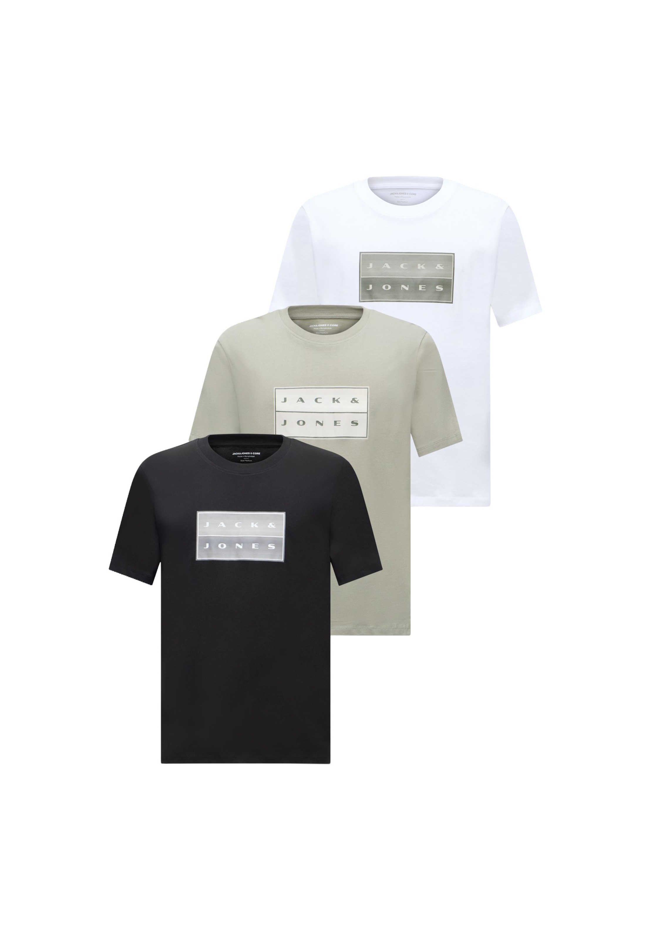JACK & JONES Μπλουζάκι 'JCOFUSION' σε XS σε πράσινο παστέλ / μαύρο / λευκό, Άποψη προϊόντος