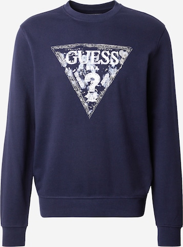 GUESS - Sweatshirt em azul: frente